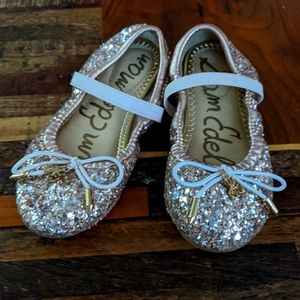 Glitter ballet flats